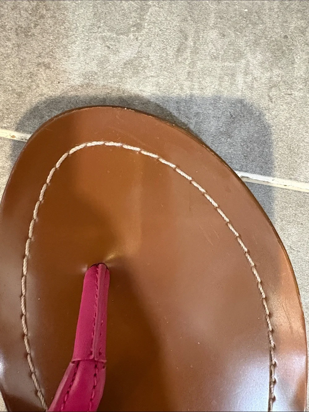 kate spade Hot Pink Leather Knot Thong Sandals